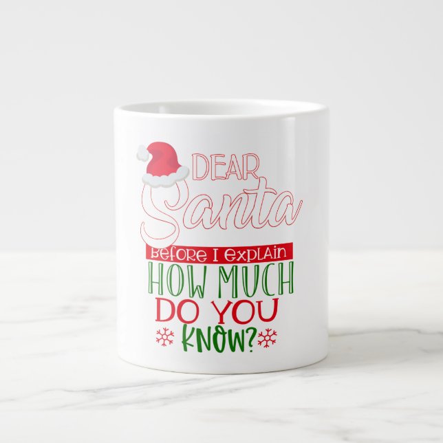 Weihnachten Jumbo-Tasse (Vorderseite)