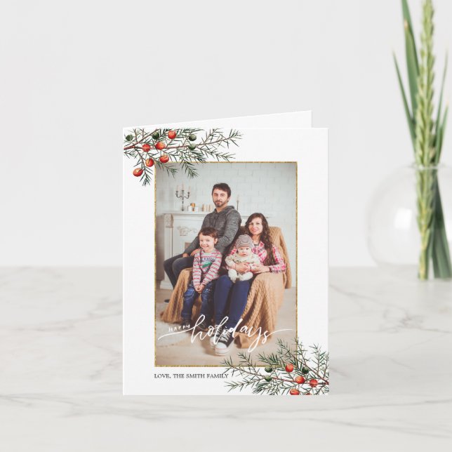 Weihnachten Juniper Frame Saison Grüße 2 Foto (Vorderseite)