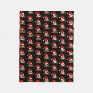 Weihnachten kacke Emoji Niedliches Muster Fleecedecke
