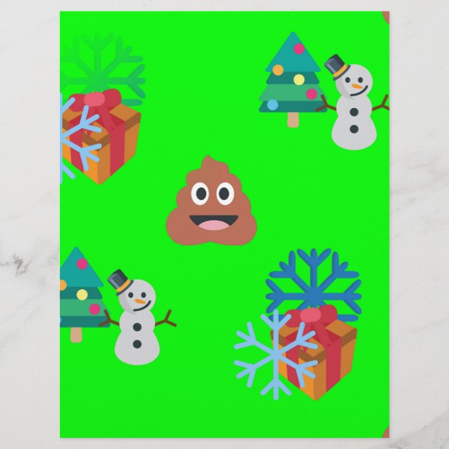 Weihnachten kackte Emoji (Vorderseite)