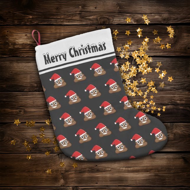 Weihnachten kackte Emoji-niedliches Muster Kleiner Weihnachtsstrumpf (Von Creator hochgeladen)