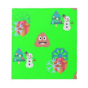 Weihnachten kackte Emoji Notizblock