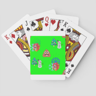 Weihnachten kackte Emoji Spielkarten