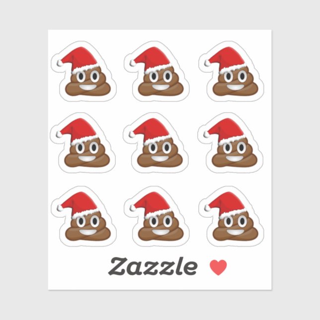 Weihnachten kackte Emojis Aufkleber (Blatt)