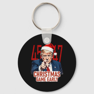 Weihnachten kam Early Funny Donald Trump Santa Cla Schlüsselanhänger