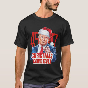Weihnachten kam Early Funny Donald Trump Santa Cla T-Shirt