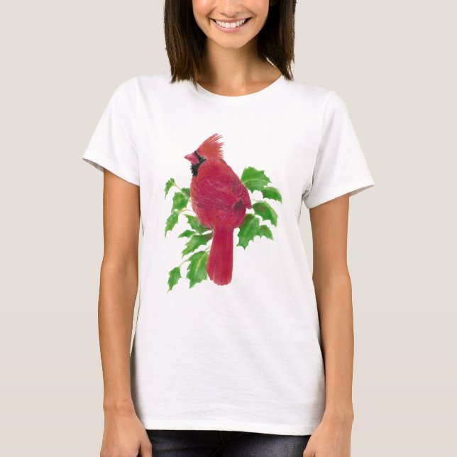 Weihnachten Kardinal Bird Nature Wildlife, Wasserf T-Shirt (Vorderseite)