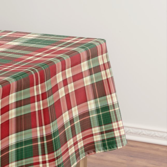 Weihnachten Kariert 01-Cotton Tablecloth 52x70 Tischdecke (Beispiel)