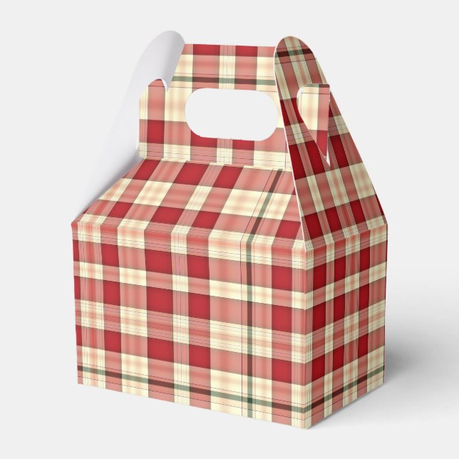 Weihnachten Kariert 20-GASTGESCHENK BOX, Gable Geschenkschachtel (Vorderseite)