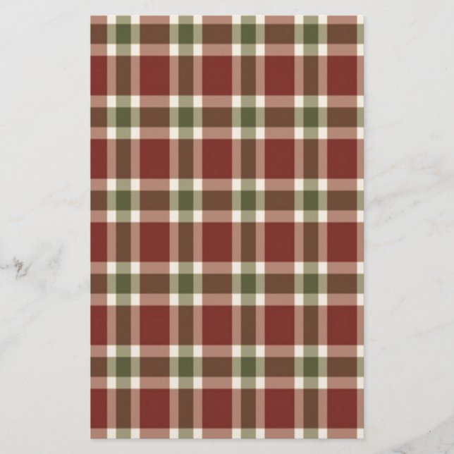 Weihnachten kariert- briefpapier (Vorderseite)