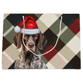 Weihnachten Kariert Kurzhaar Zeiger Hund Lover Große Geschenktüte