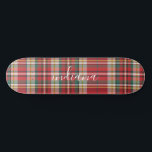 Weihnachten Kariert Rustikal Rot Grün personalisie Skateboard<br><div class="desc">Weihnachten Kariert Rustikal Rot Grünen Karo Skateboard. Ideal für Trainings und als kleine Geschenk. In diesem Geschäft sind auch andere tartige und karierte Leggings erhältlich</div>