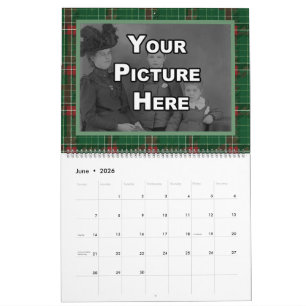 Weihnachten Karierte Familienfotos Kalender