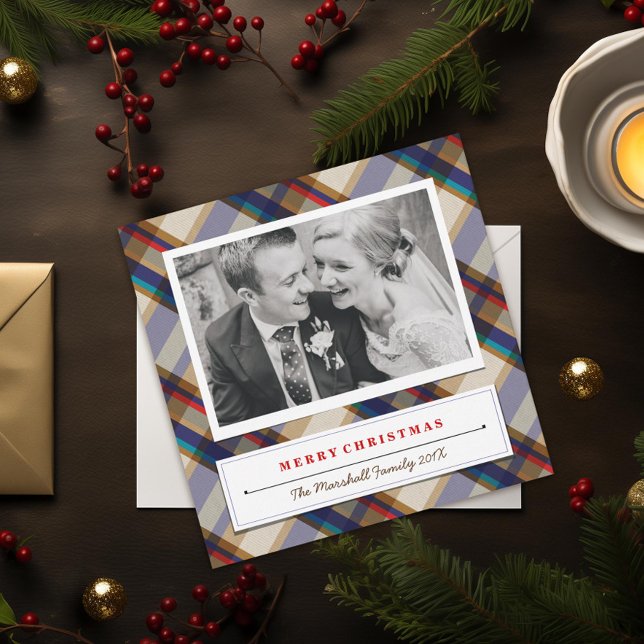Weihnachten Karierte Fotokarte (Von Creator hochgeladen)