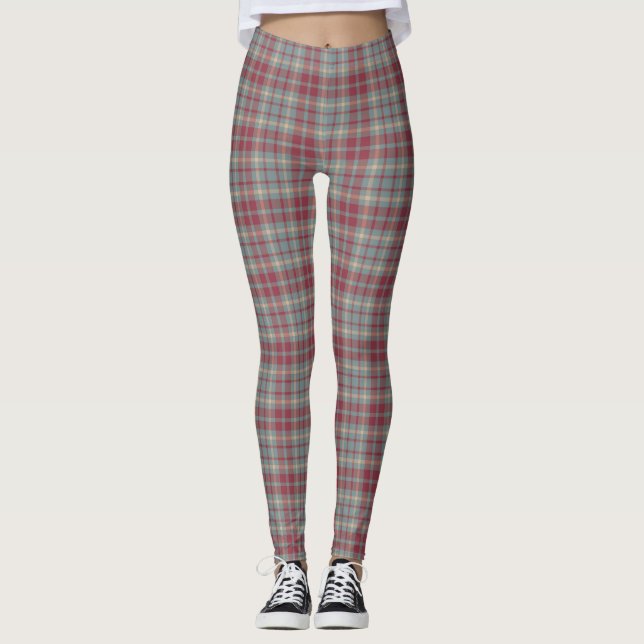 Weihnachten Karierte Leggings (Vorderseite)