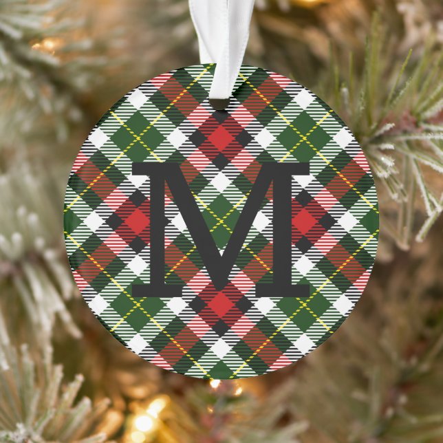 Weihnachten Karierten Familie NAMES Keepake Ornament (Baum)