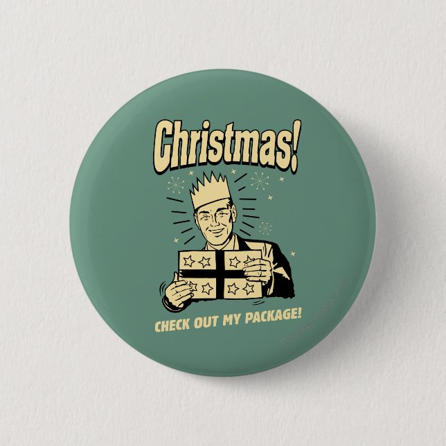 Weihnachten: Karo aus meinem Paket Button (Vorderseite)