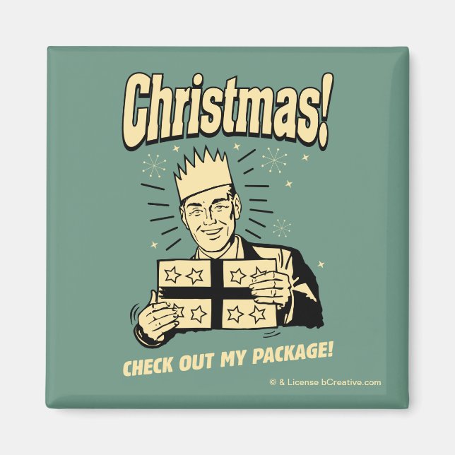 Weihnachten: Karo aus meinem Paket Magnet (Vorne)