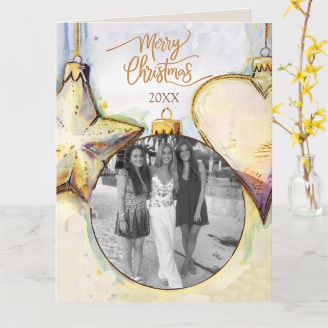 Weihnachten Karte (Gelbe Blume)