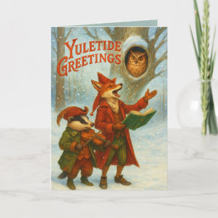 Weihnachten-Karte Faltstehende Grußkarte Karte