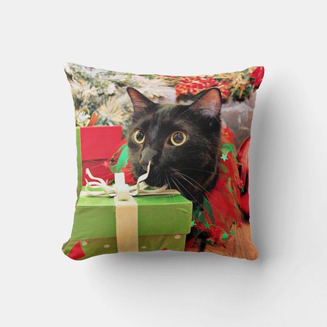 Weihnachten - Katze - Bentley Kissen (Vorderseite)