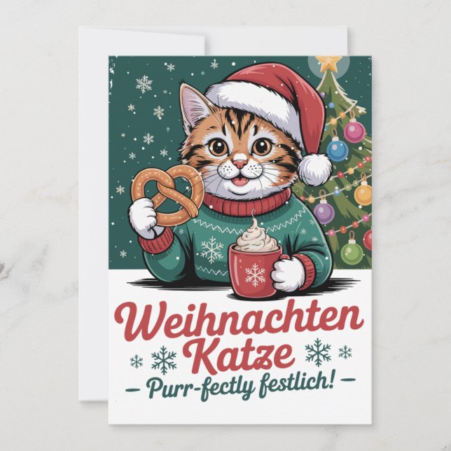 Weihnachten Katze - Christmas Cat (Vorderseite)