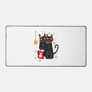 Weihnachten Katzen Retro 50er 60er Xmas (2) Schreibtischunterlage
