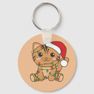 Weihnachten Katzen Wintertiere Katzen Schlüsselanh Schlüsselanhänger