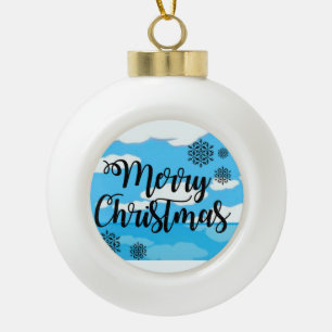 Weihnachten Keramik Ball Ornament, Frohe Weihnacht Kugel-Ornament