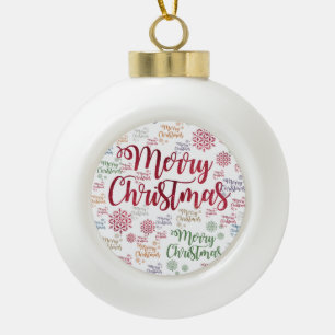 Weihnachten Keramik Ball Ornament, Frohe Weihnacht Kugel-Ornament