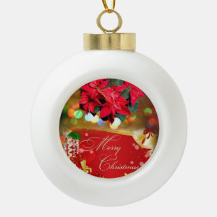 Weihnachten Keramik Ball Ornament, Frohe Weihnacht Kugel-Ornament
