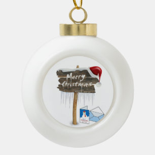Weihnachten Keramik Ball Ornament, Frohe Weihnacht Kugel-Ornament
