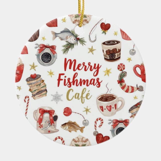 Weihnachten Keramik Ornament (Vorne)