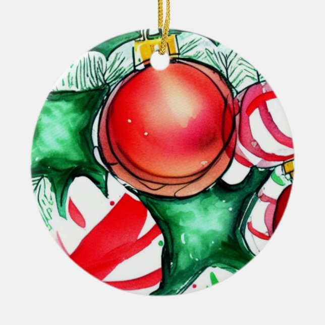 Weihnachten Keramik Ornament (Vorne)