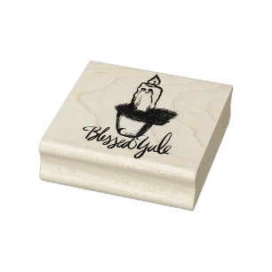 Weihnachten-Kerze Gummistempel