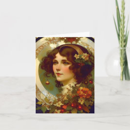 Weihnachten - KI - Jugendstil - F Karte