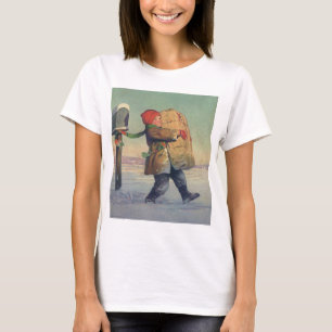 Weihnachten, Kind mit großem Paket T-Shirt