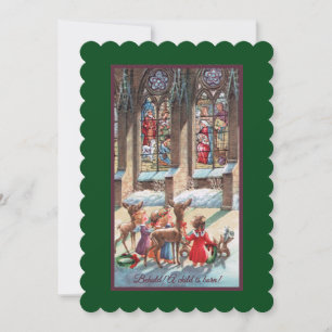 Weihnachten - Kinder am Kirchenfenster