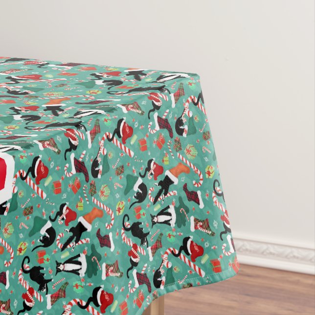Weihnachten Kindermädchen und Strümpfe personalisi Tischdecke (Beispiel)