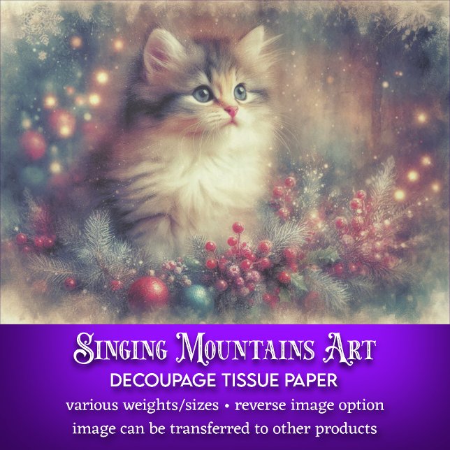 Weihnachten Kitten Antiquitätenmuseum Seidenpapier (Von Creator hochgeladen)