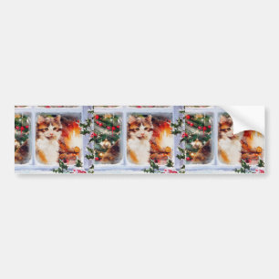 Weihnachten Kitten Autoaufkleber