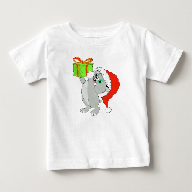 Weihnachten Kitten Baby T-shirt (Vorderseite)