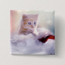 Weihnachten Kitten Button