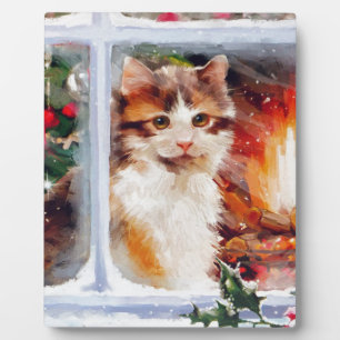 Weihnachten Kitten Fotoplatte
