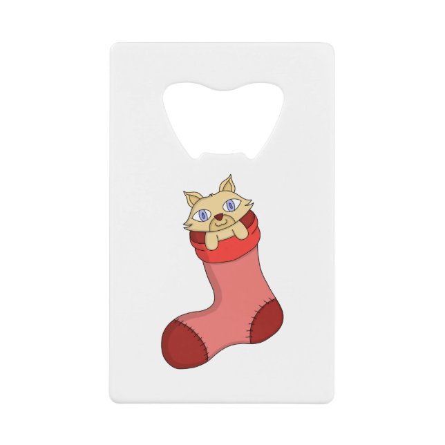 Weihnachten Kitten Geldbeutel Flaschenöffner (Vorderseite)