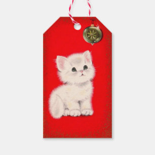 Weihnachten Kitten Geschenkanhänger