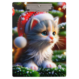 Weihnachten Kitten Klemmbrett