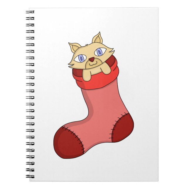 Weihnachten Kitten Notizblock (Vorderseite)