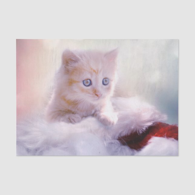 Weihnachten Kitten Seidenpapier (Vorderseite)
