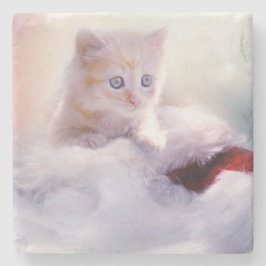 Weihnachten Kitten Steinuntersetzer